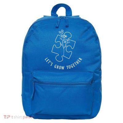 Let's Grow Together Autism Awareness 16 in Basic Backpack