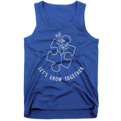 Let's Grow Together Autism Awareness Tank Top