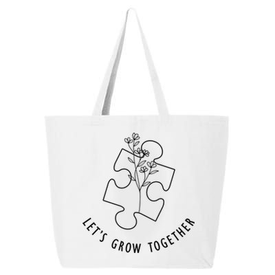 Let's Grow Together Autism Awareness 25L Jumbo Tote