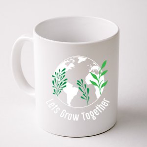 Let's Grow Together Autism Awareness Month Floral Graphic Cute Gift Coffee Mug