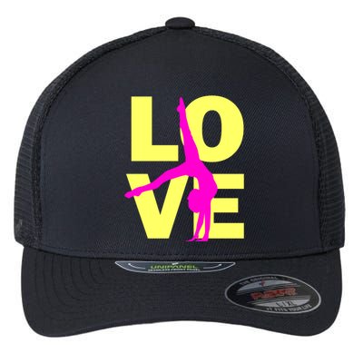 Love Gymnastics Teen Gift Flexfit Unipanel Trucker Cap