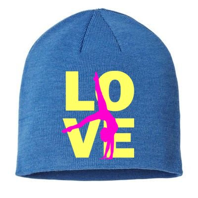 Love Gymnastics Teen Gift Sustainable Beanie