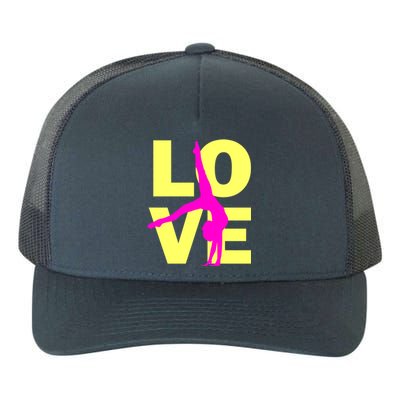 Love Gymnastics Teen Gift Yupoong Adult 5-Panel Trucker Hat