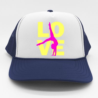 Love Gymnastics Teen Gift Trucker Hat