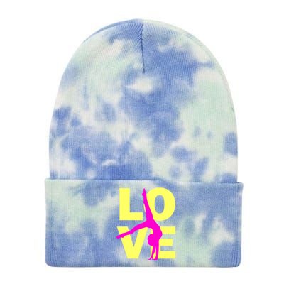 Love Gymnastics Teen Gift Tie Dye 12in Knit Beanie