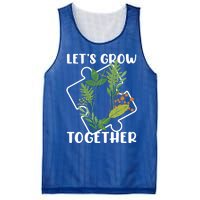 Let's Grow Together Autism Puzzle Piece Plants Meme Gift Mesh Reversible Basketball Jersey Tank