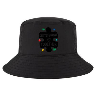 Let's Grow Together Funny Autism Awareness Autistic Graphic Gift Cool Comfort Performance Bucket Hat