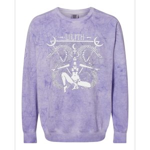 Lilith Goddess Tarot Card Book Of Shadows Colorblast Crewneck Sweatshirt