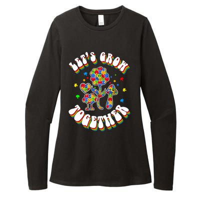 Let's Grow Together Puzzle Flowers Autism Support Great Gift Womens CVC Long Sleeve Shirt