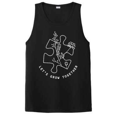 LetS Grow Together Autism Awareness PosiCharge Competitor Tank