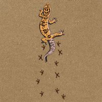 Leopard Gecko Tracks Lizard Lover Gift Meaningful Gift Cotton Canvas Backpack