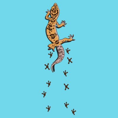 Leopard Gecko Tracks Lizard Lover Gift Meaningful Gift T-Shirt