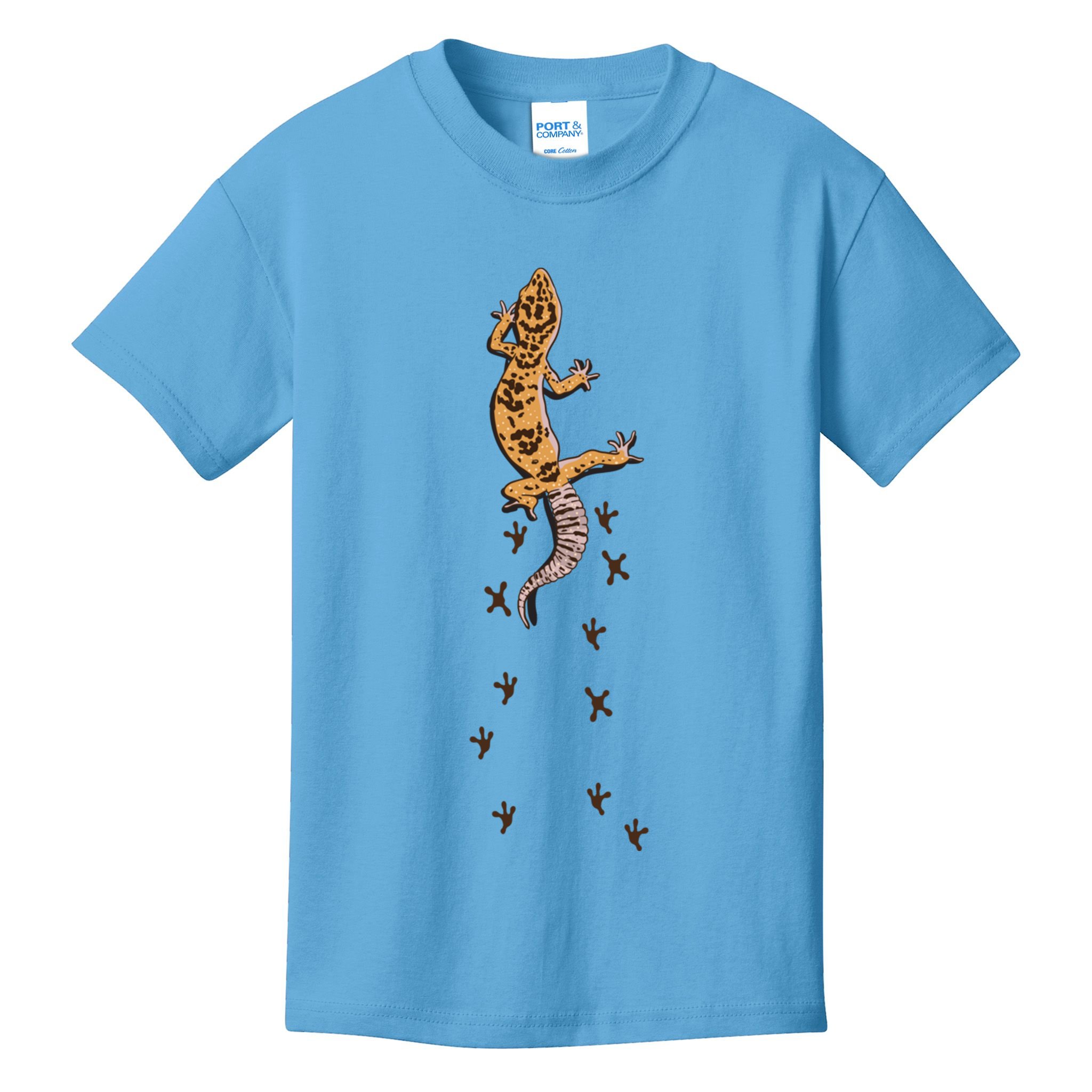 Leopard Gecko Tracks Lizard Lover Gift Meaningful Gift Kids T-Shirt