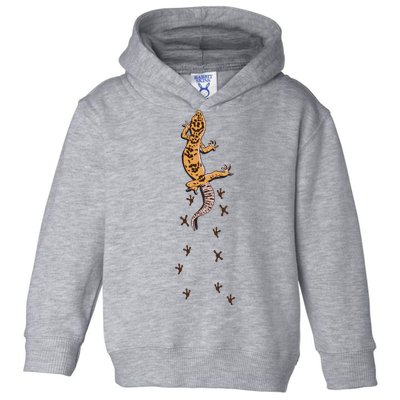 Leopard Gecko Tracks Lizard Lover Gift Meaningful Gift Toddler Hoodie