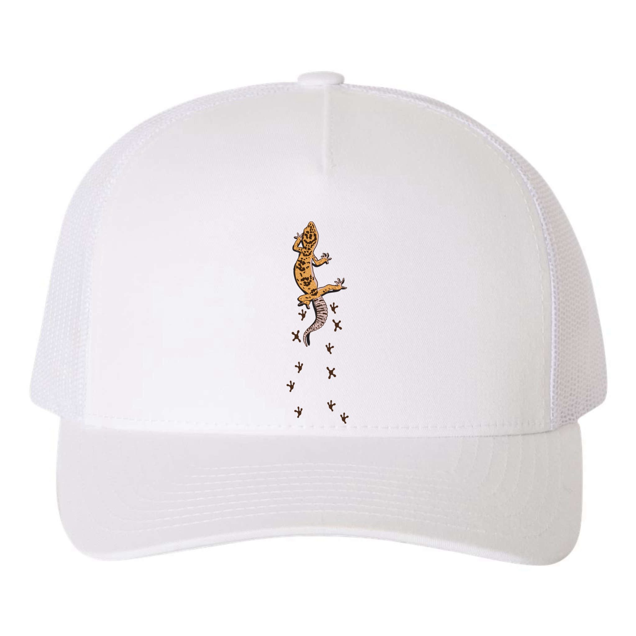 Leopard Gecko Tracks Lizard Lover Gift Meaningful Gift Yupoong Adult 5-Panel Trucker Hat