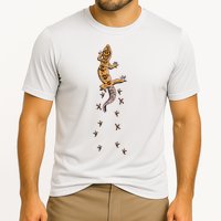 Leopard Gecko Tracks Lizard Lover Gift Meaningful Gift Cooling Performance Crew T-Shirt