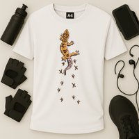 Leopard Gecko Tracks Lizard Lover Gift Meaningful Gift Cooling Performance Crew T-Shirt