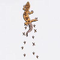 Leopard Gecko Tracks Lizard Lover Gift Meaningful Gift Cooling Performance Crew T-Shirt