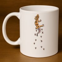 Leopard Gecko Tracks Lizard Lover Gift Meaningful Gift 11oz C Handle Ceramic Mug