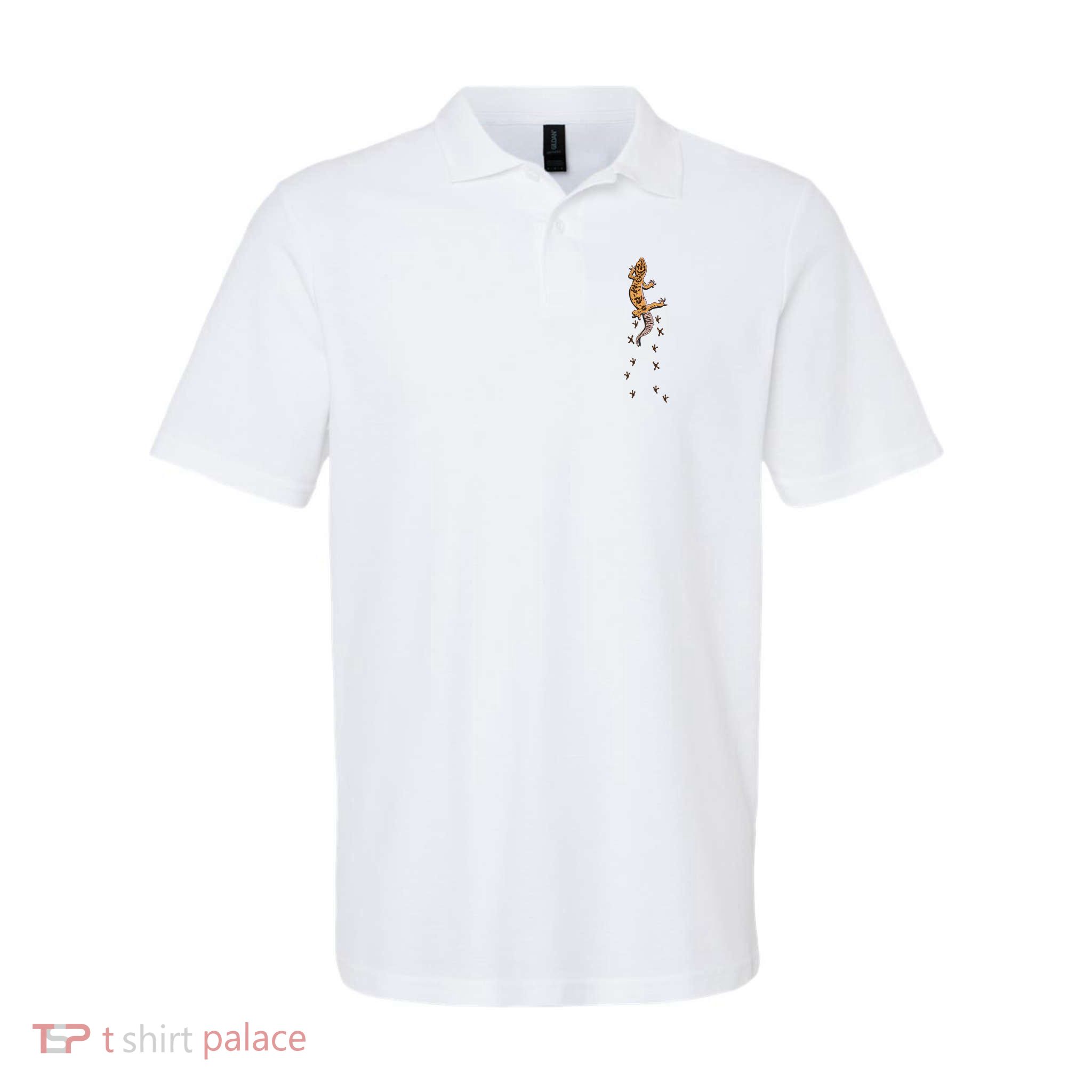 Leopard Gecko Tracks Lizard Lover Gift Meaningful Gift Polo