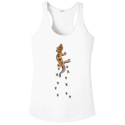 Leopard Gecko Tracks Lizard Lover Gift Meaningful Gift Ladies PosiCharge Competitor Racerback Tank
