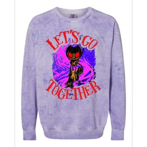 Lets Go Together B.E.N.D.Y Horror Halloween Colorblast Crewneck Sweatshirt