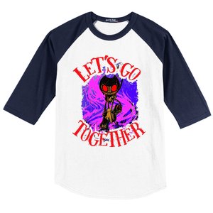 Lets Go Together B.E.N.D.Y Horror Halloween Baseball Sleeve Shirt