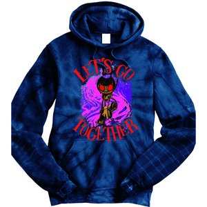 Lets Go Together B.E.N.D.Y Horror Halloween Tie Dye Hoodie