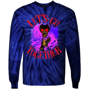 Lets Go Together B.E.N.D.Y Horror Halloween Tie-Dye Long Sleeve Shirt