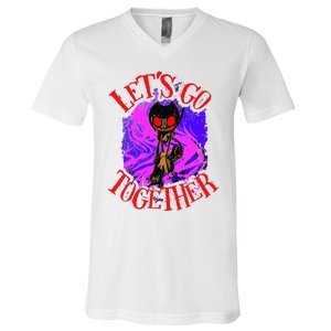 Lets Go Together B.E.N.D.Y Horror Halloween V-Neck T-Shirt