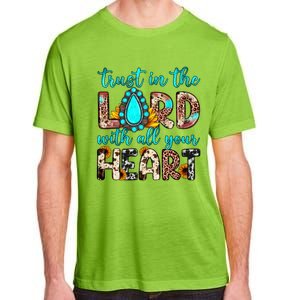 Leopard Gemstone Trust In The Lord With All Heart Christian Gift Adult ChromaSoft Performance T-Shirt