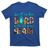 Leopard Gemstone Trust In The Lord With All Heart Christian Gift T-Shirt