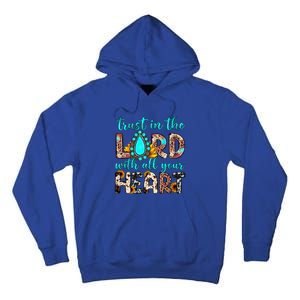 Leopard Gemstone Trust In The Lord With All Heart Christian Gift Tall Hoodie