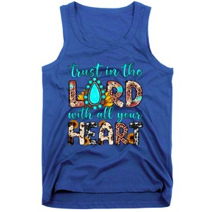 Leopard Gemstone Trust In The Lord With All Heart Christian Gift Tank Top