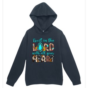 Leopard Gemstone Trust In The Lord With All Heart Christian Gift Urban Pullover Hoodie