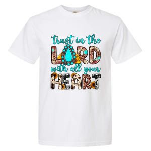 Leopard Gemstone Trust In The Lord With All Heart Christian Gift Garment-Dyed Heavyweight T-Shirt