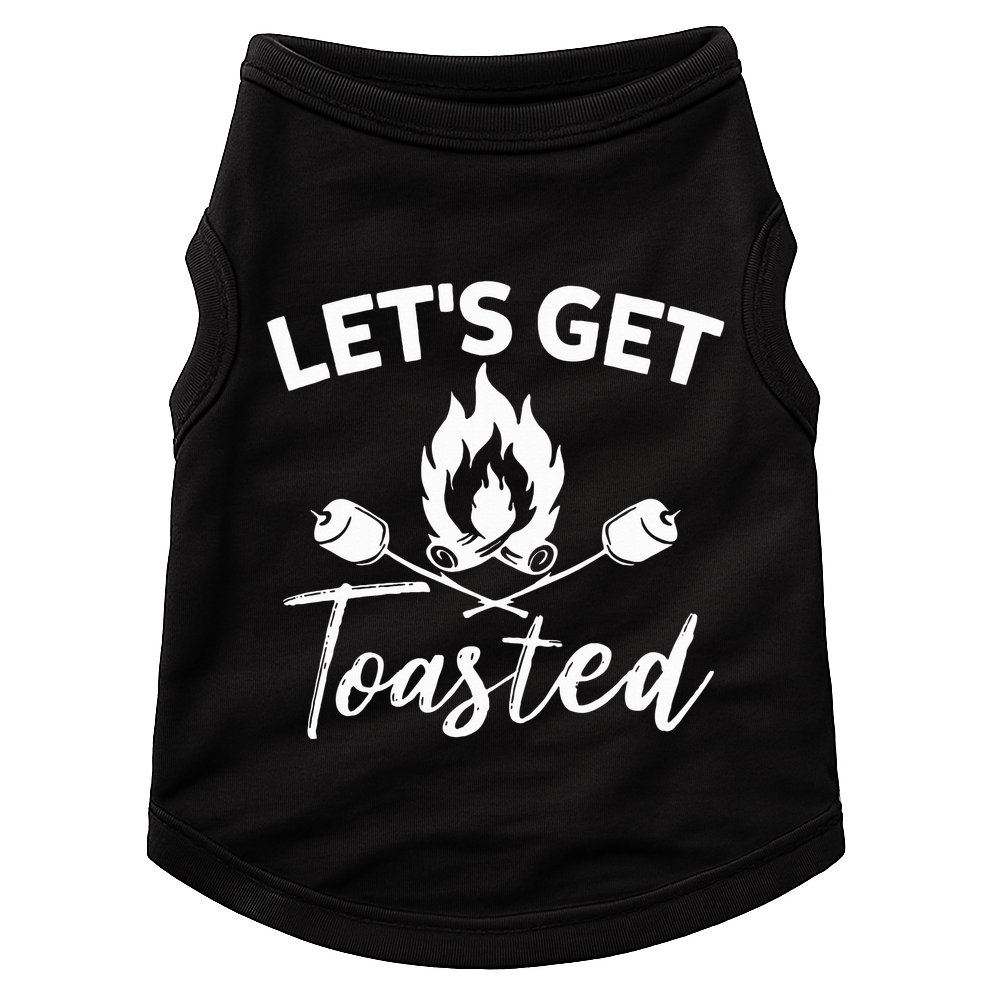 Let's Get Toasted Funny Camping Sarcastic Saying Doggie Tank