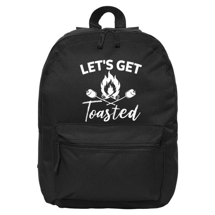 Let's Get Toasted Funny Camping Sarcastic Saying 16 in Basic Backpack