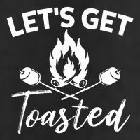 Let's Get Toasted Funny Camping Sarcastic Saying Golf Towel