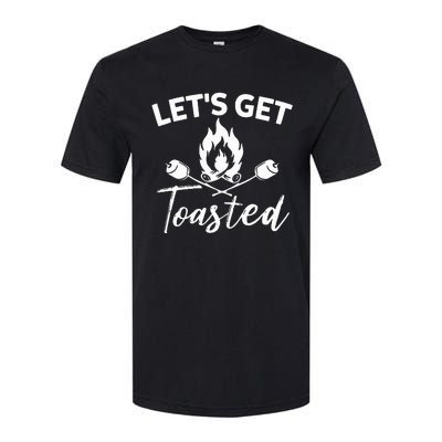 Let's Get Toasted Funny Camping Sarcastic Saying Softstyle® CVC T-Shirt