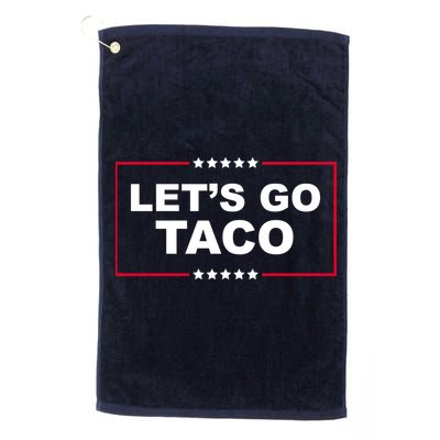 Lets Go Taco Funny Donald Trump Golf Towel