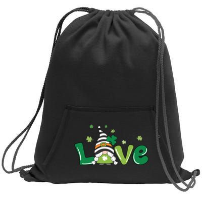 Love Gnome Teacher Squad St. Patrick's Day Sweatshirt Cinch Pack Bag