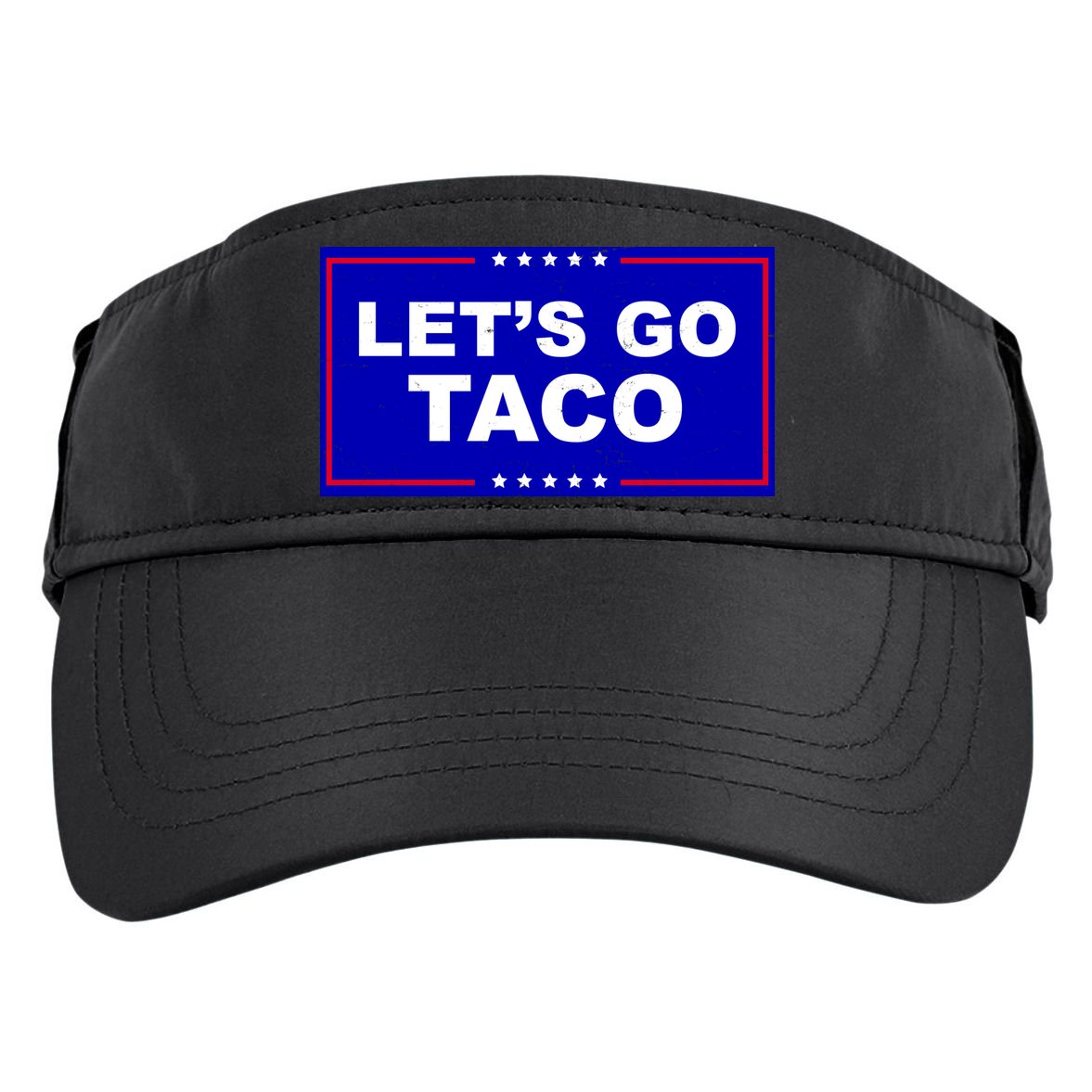 Let's Go Taco Trump Distressed Adult Drive Performance Visor