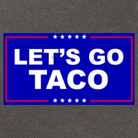 Let's Go Taco Trump Distressed Cotton Canvas Backpack
