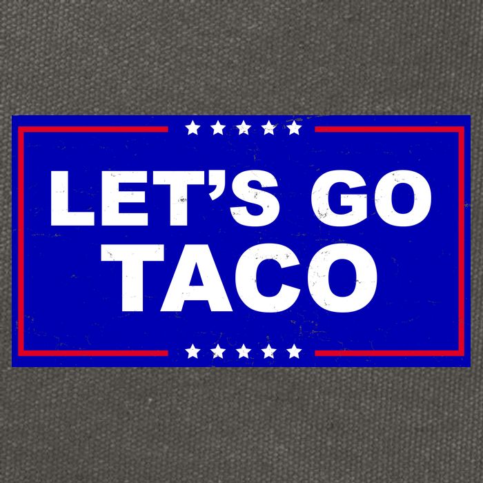 Let's Go Taco Trump Distressed Cotton Canvas Backpack