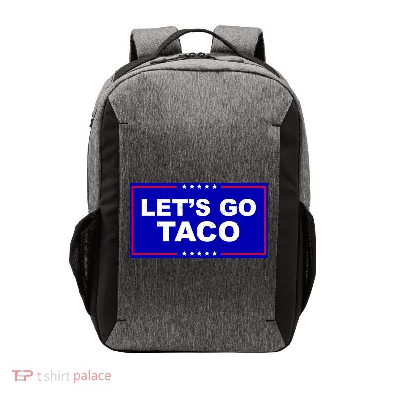 Let's Go Taco Trump Distressed Vector Backpack