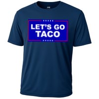 Let's Go Taco Trump Distressed Cooling Performance Crew T-Shirt