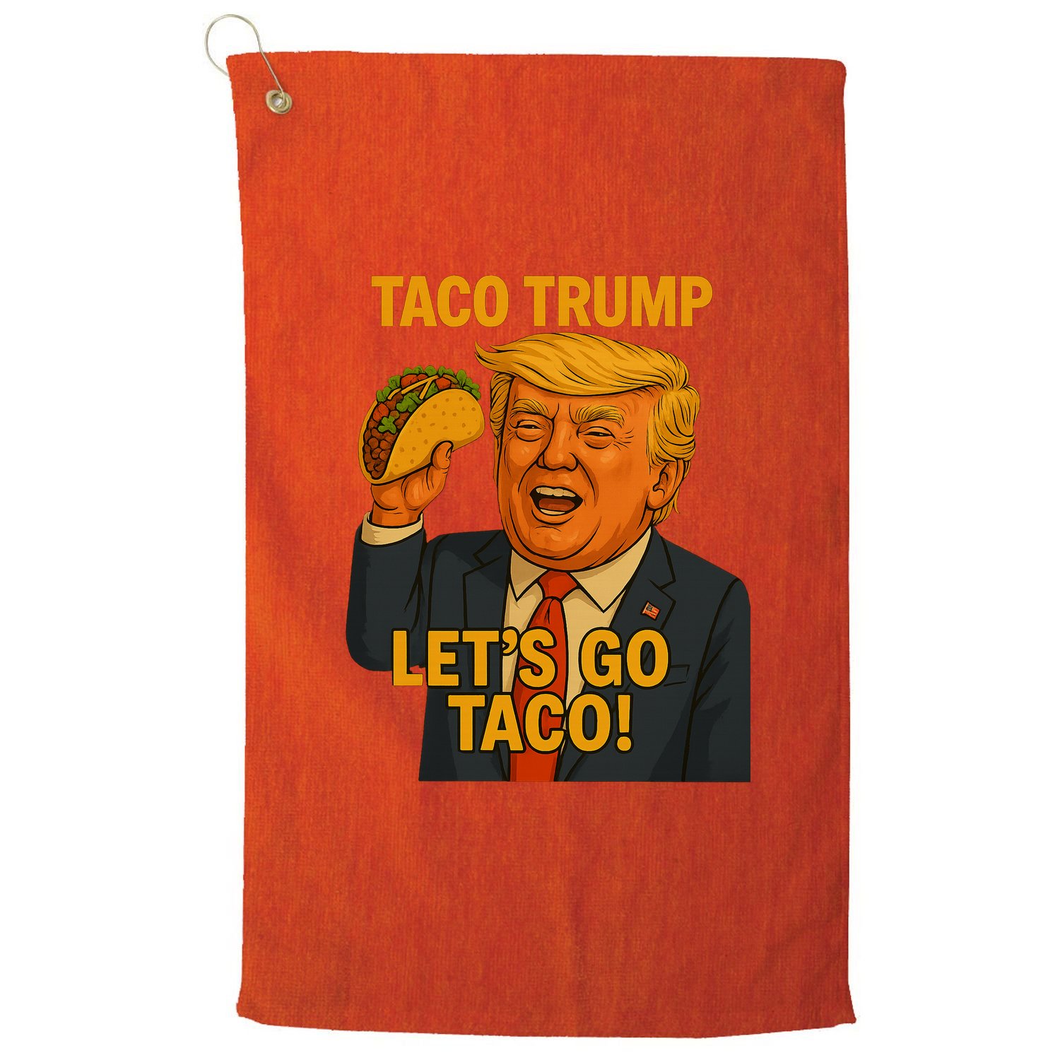 Lets Go Taco Trump Golf Towel