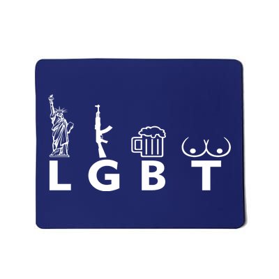 LGTB Lady Liberty Guns Beer Tits Funny Mousepad