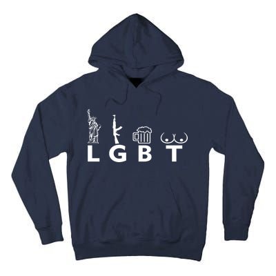 LGTB Lady Liberty Guns Beer Tits Funny Tall Hoodie